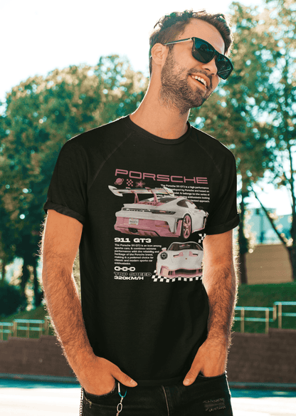 Porsche 911 GT3 Graphic Tee — Pink Track Poster