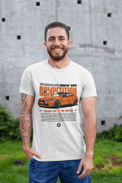 BMW M4 Competition Custom Graphic Tee - Personalized G82 Performance Blueprint Shirt