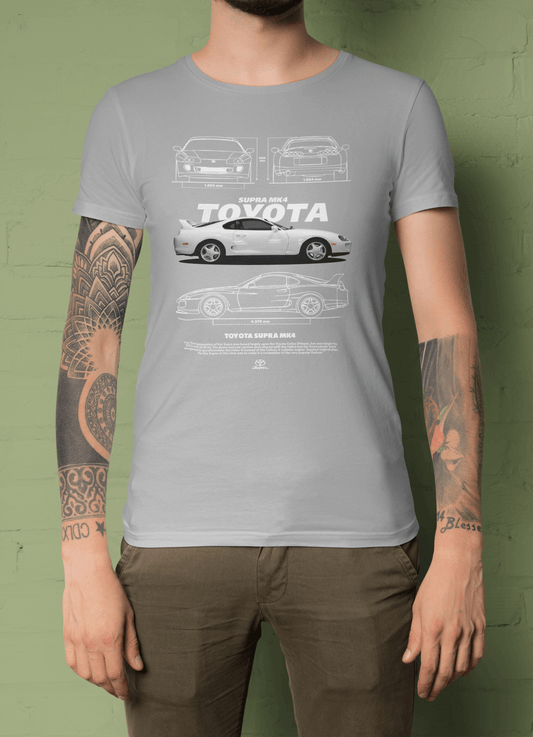 Toyota Supra MK4 Blueprint Spec Sheet Graphic T-Shirt