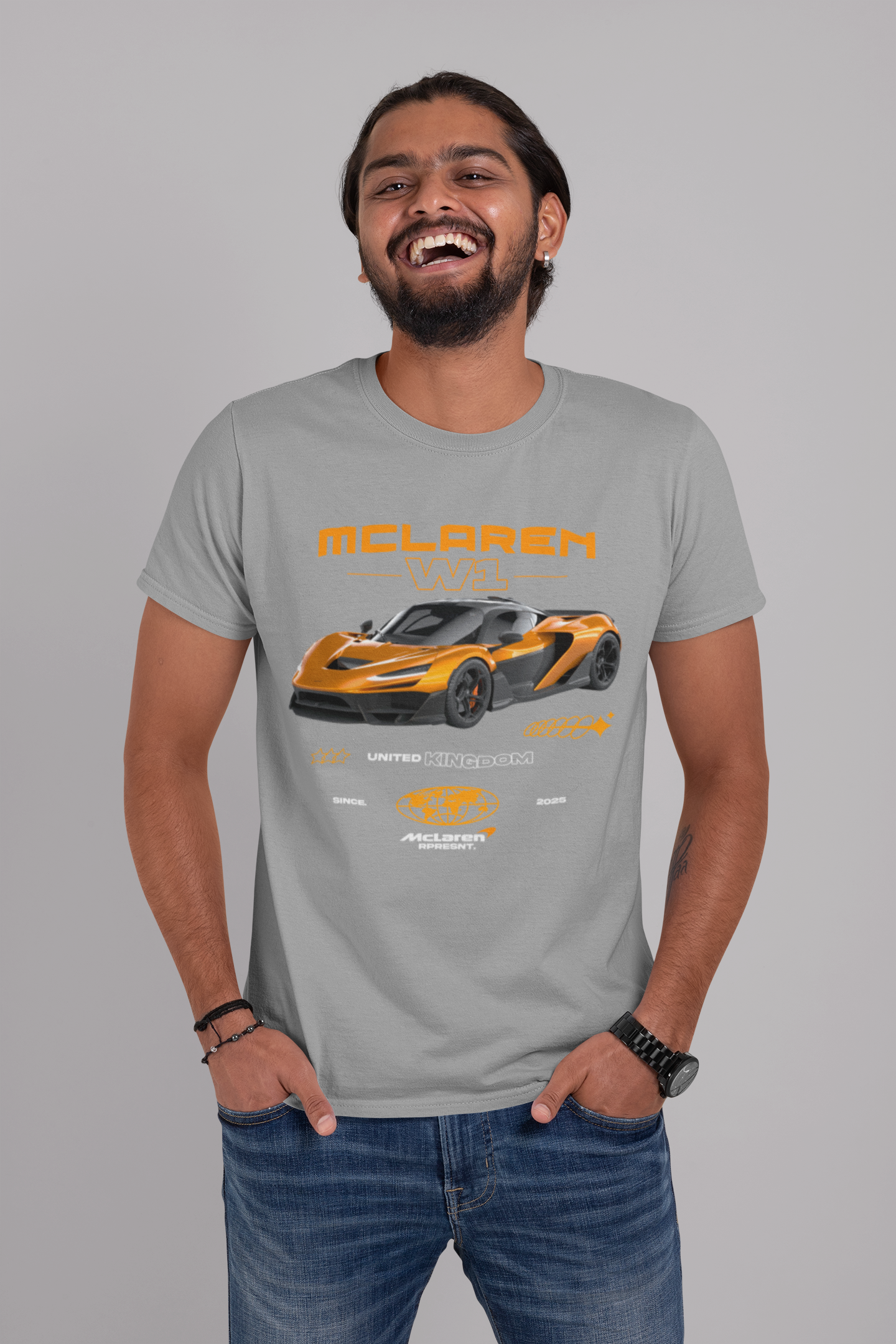 Mercedes‑Benz SLR McLaren 722 Edition Graphic T‑Shirt — Photo & Line Sketch