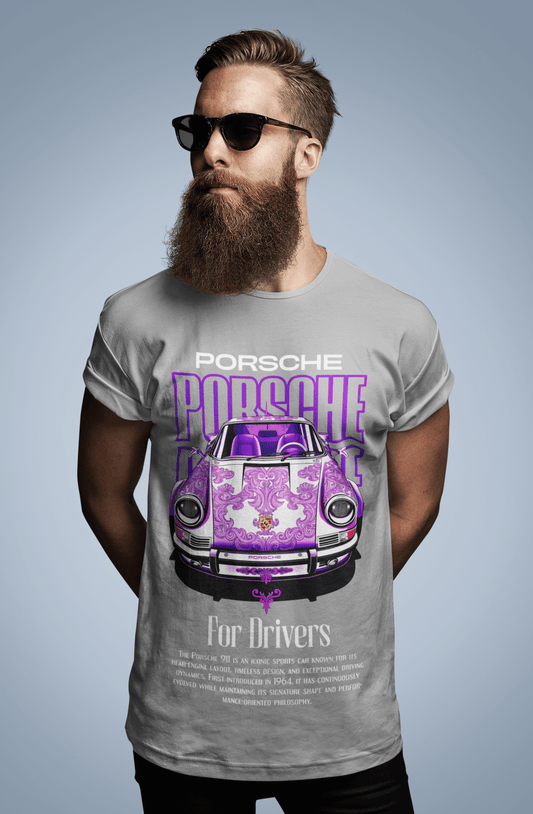 Classic Porsche 911 Graphic Tee — Purple Baroque For Drivers Poster