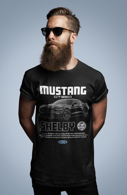 Ford Mustang GT350 Shelby Graphic T‑Shirt — Photo Poster Artwork