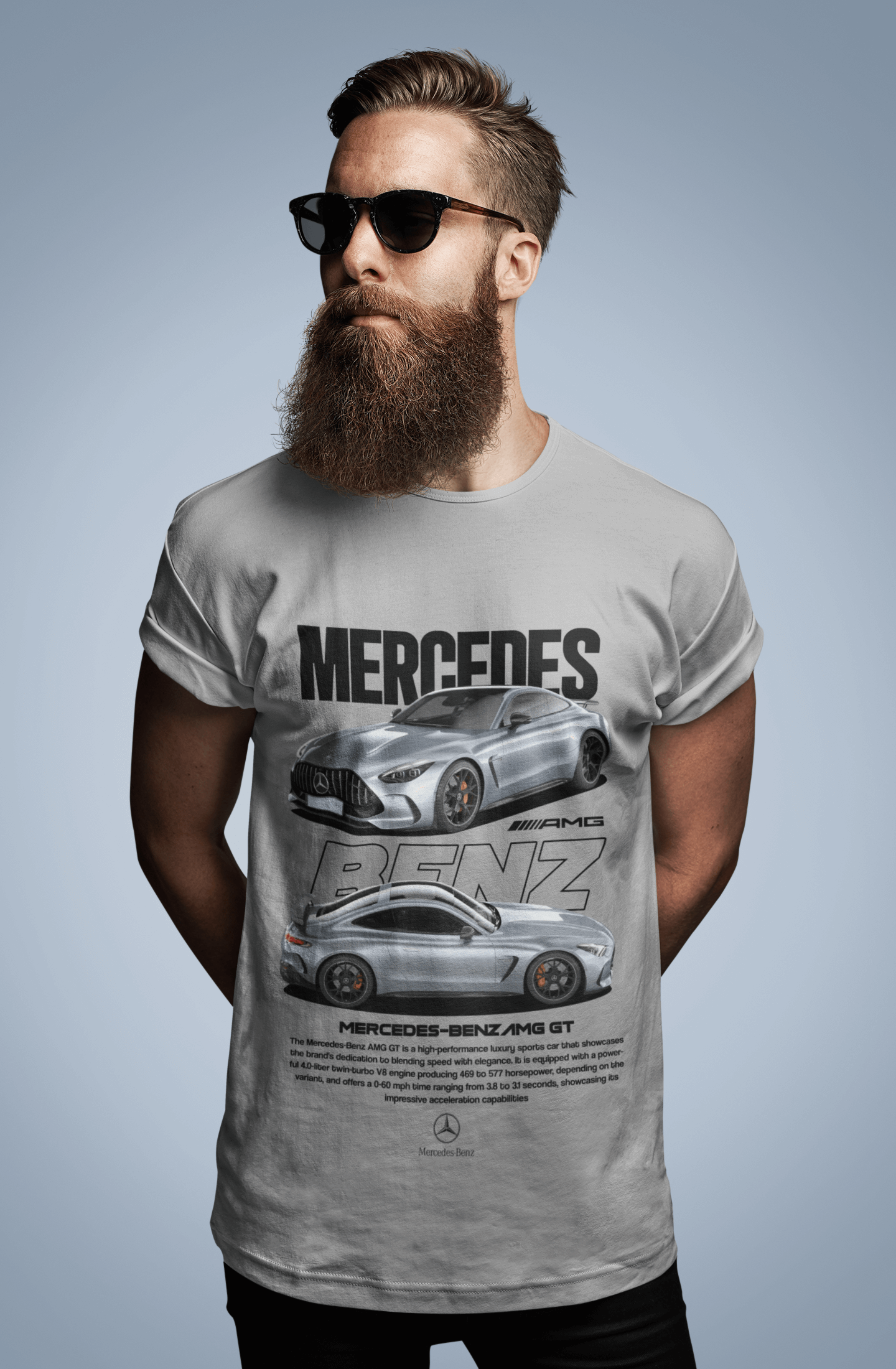 Mercedes-Benz AMG GT Graphic T-Shirt — Racing Poster Artwork