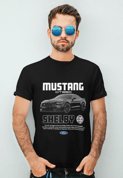 Ford Mustang GT350 Shelby Graphic T‑Shirt — Photo Poster Artwork