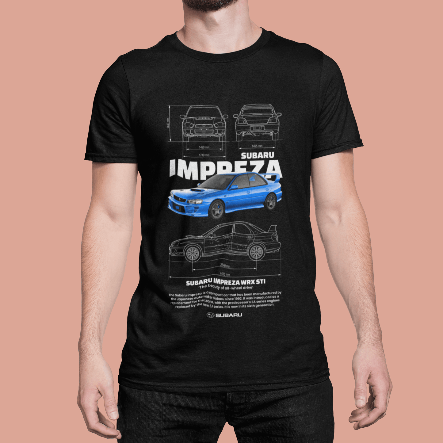Subaru Impreza WRX STI Graphic Tee — Blueprint All-Wheel-Drive Poster