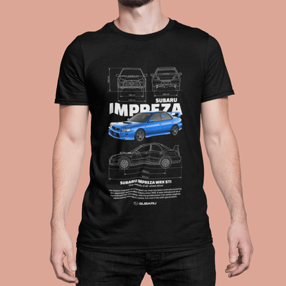 Subaru Impreza WRX STI Graphic Tee — Blueprint All-Wheel-Drive Poster