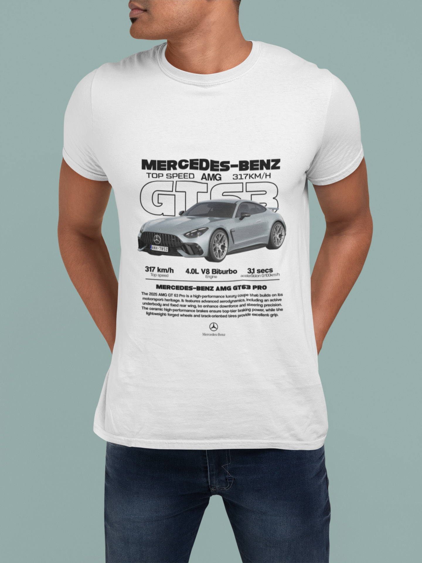 Mercedes-Benz AMG GT S3 Pro Graphic T-Shirt — Photo Poster