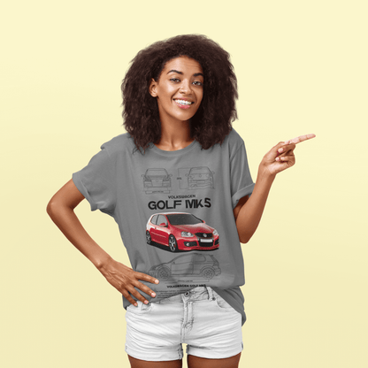 Volkswagen Golf MK5 Graphic T-Shirt — Spec Sheet Artwork