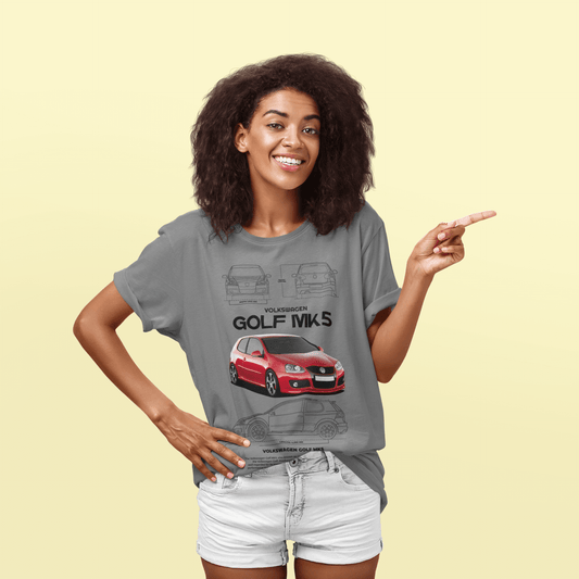 Volkswagen Golf MK5 Graphic T-Shirt — Spec Sheet Artwork