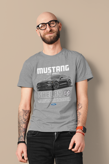 Ford Mustang GT350 Shelby Graphic T‑Shirt — Photo Poster Artwork