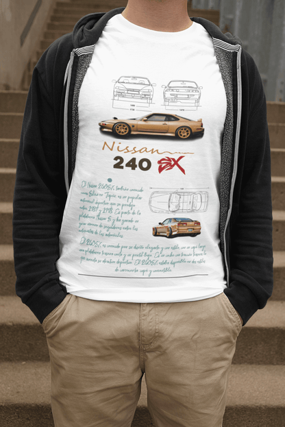 Nissan 240SX S13 Gold Graphic T-Shirt — JDM Blueprint Street Style