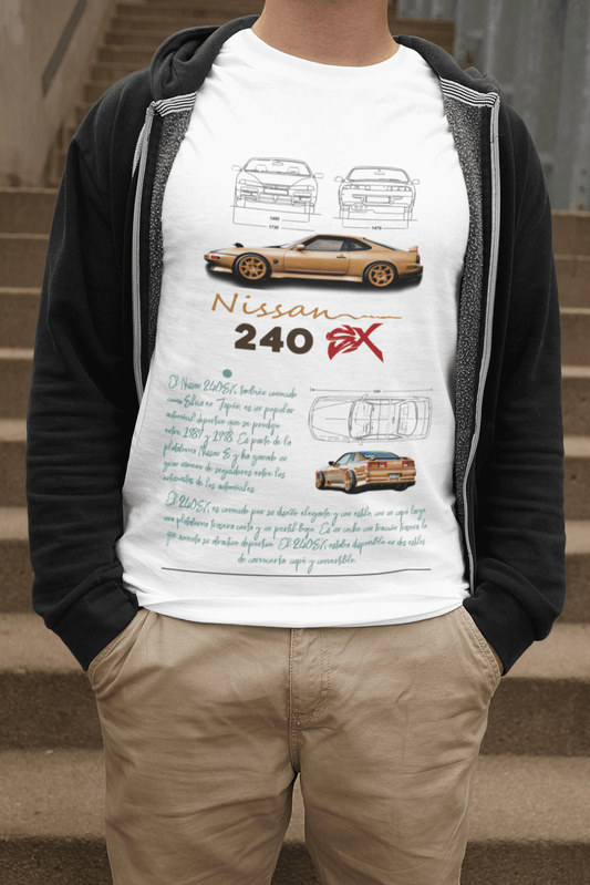 Nissan 240SX S13 Gold Graphic T-Shirt — JDM Blueprint Street Style