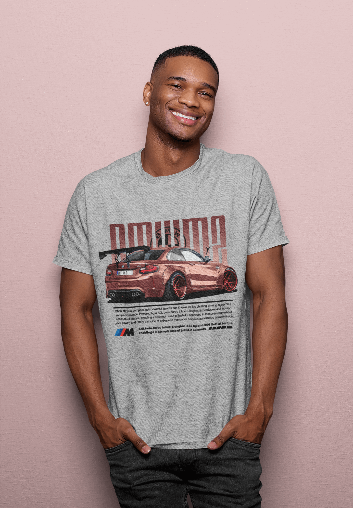 T-shirt graphique personnalisé BMW M2 Performance - Poster « Pocket Rocket » personnalisé 