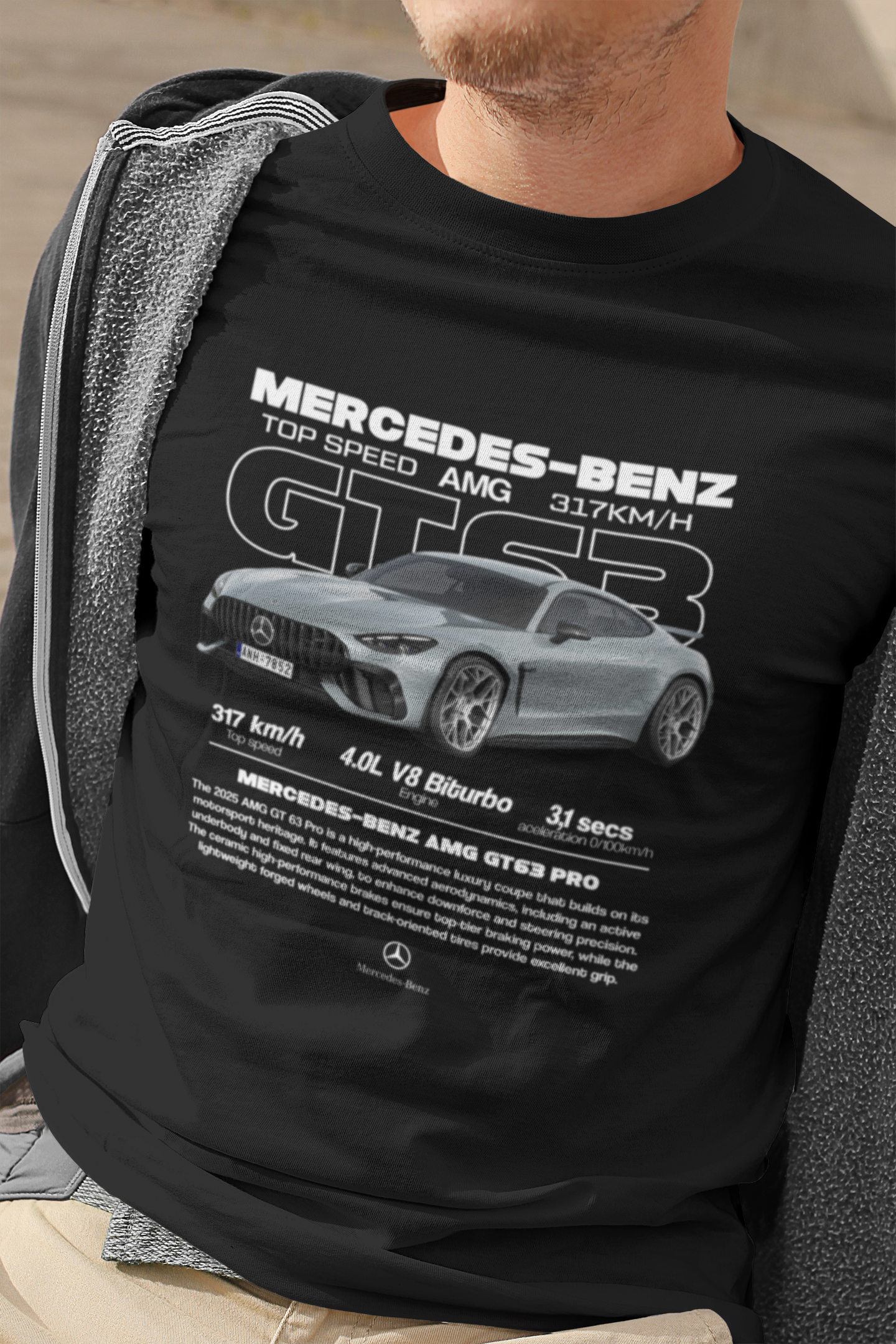 Mercedes-Benz AMG GT S3 Pro Graphic T-Shirt — Photo Poster
