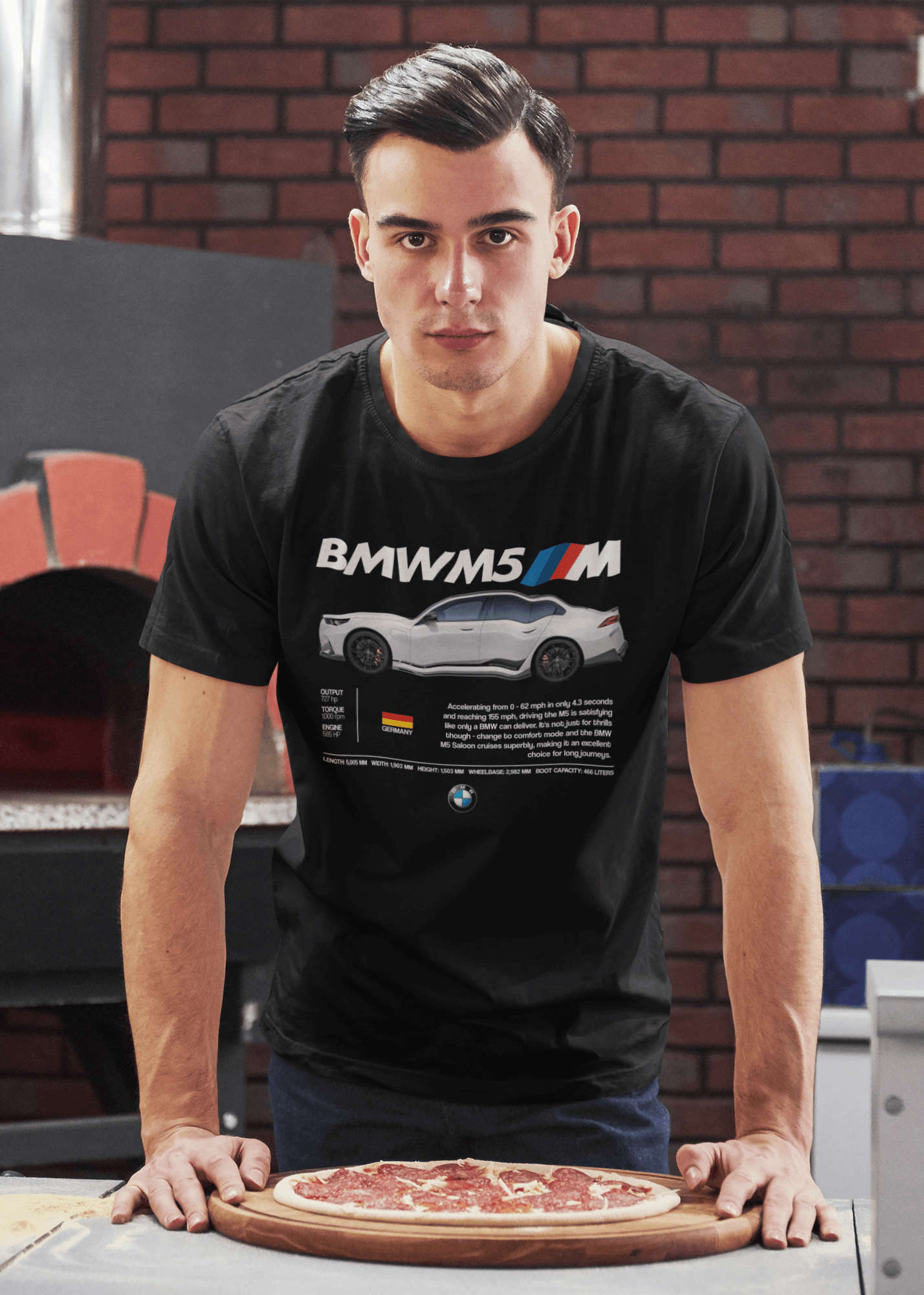 BMW M5 Performance Custom Graphic Tee - Personalized "Executive Athlete" Poster Shirt