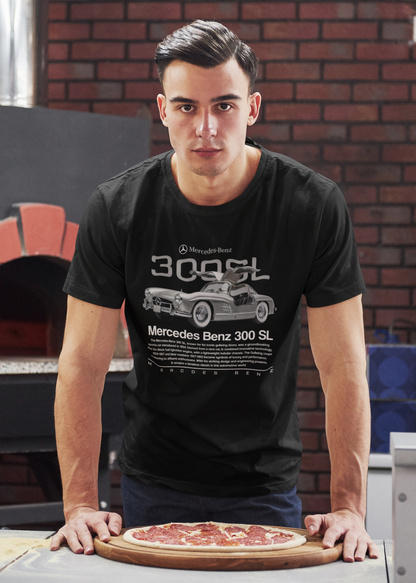 Mercedes‑Benz 300 SL Gullwing Graphic T‑Shirt — Photo & Poster Layout