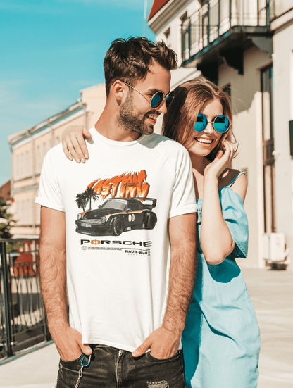 RWB Porsche 911 (930) Graphic Tee — Black Street Racer Poster