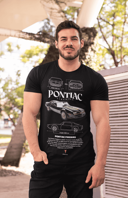Pontiac Firebird Graphic T-Shirt — Blueprint & Photo Poster