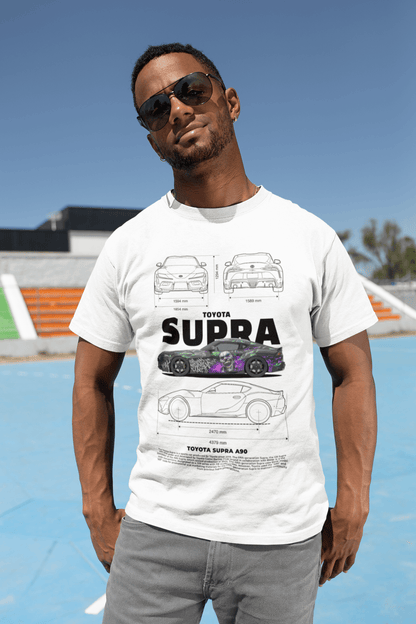 Toyota Supra A90 Graphic T-Shirt — Graffiti Street Blueprint