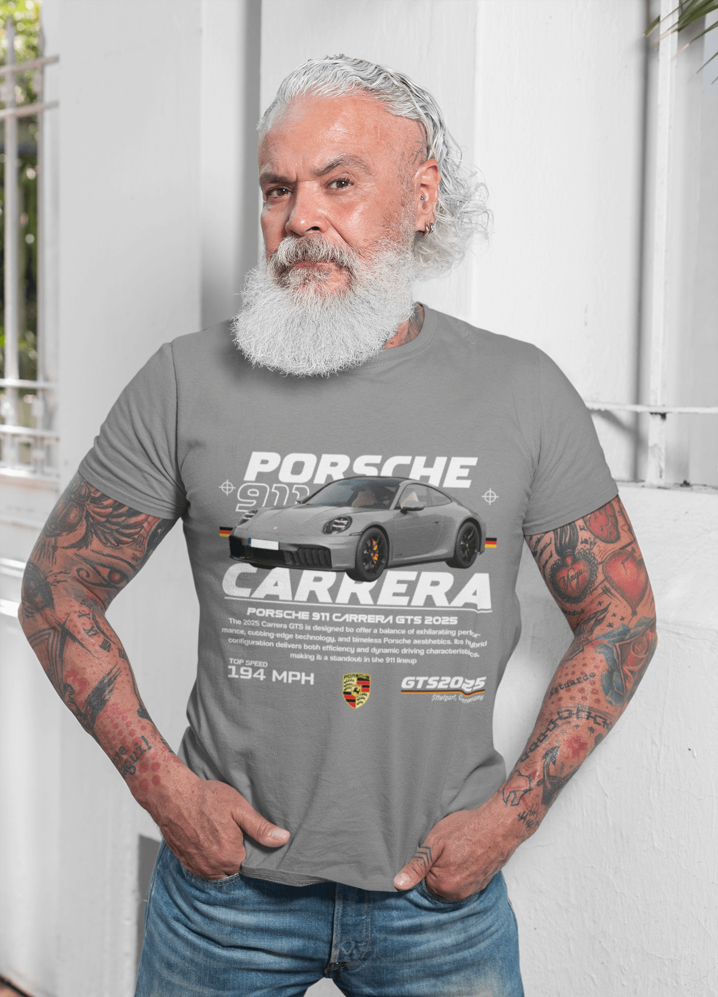 Porsche 911 Carrera GTS Graphic T-Shirt — Racing Poster Artwork