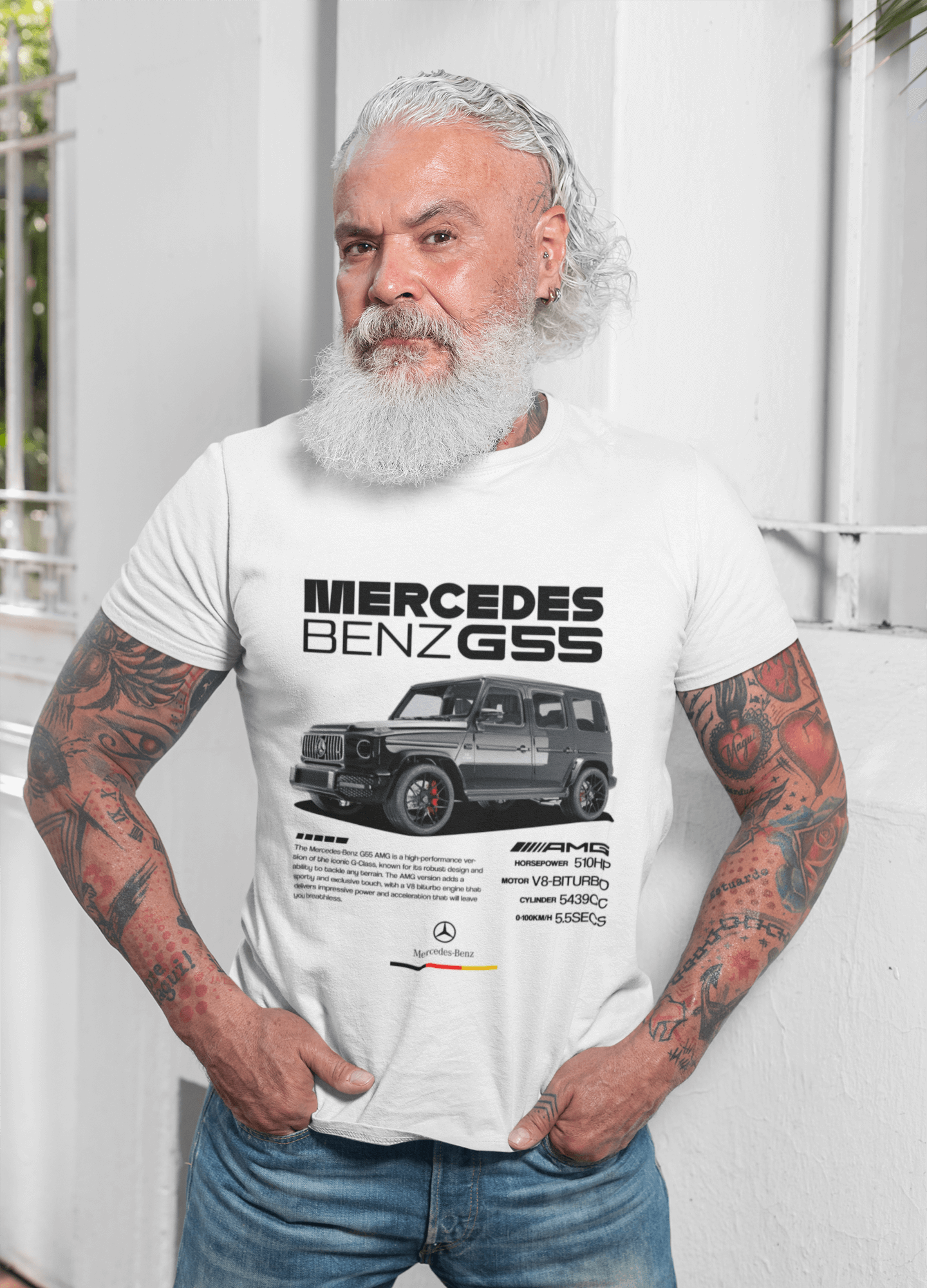 Mercedes-Benz G55 Graphic T-Shirt — Photo & Typography