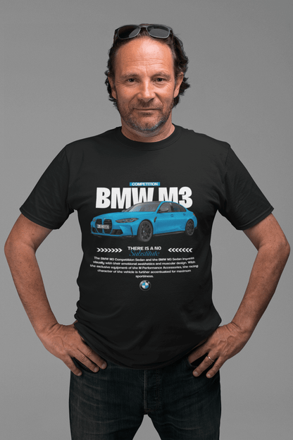 BMW M3 Competition Custom Graphic Tee - Personalized G80 Performance Blueprint Shirt