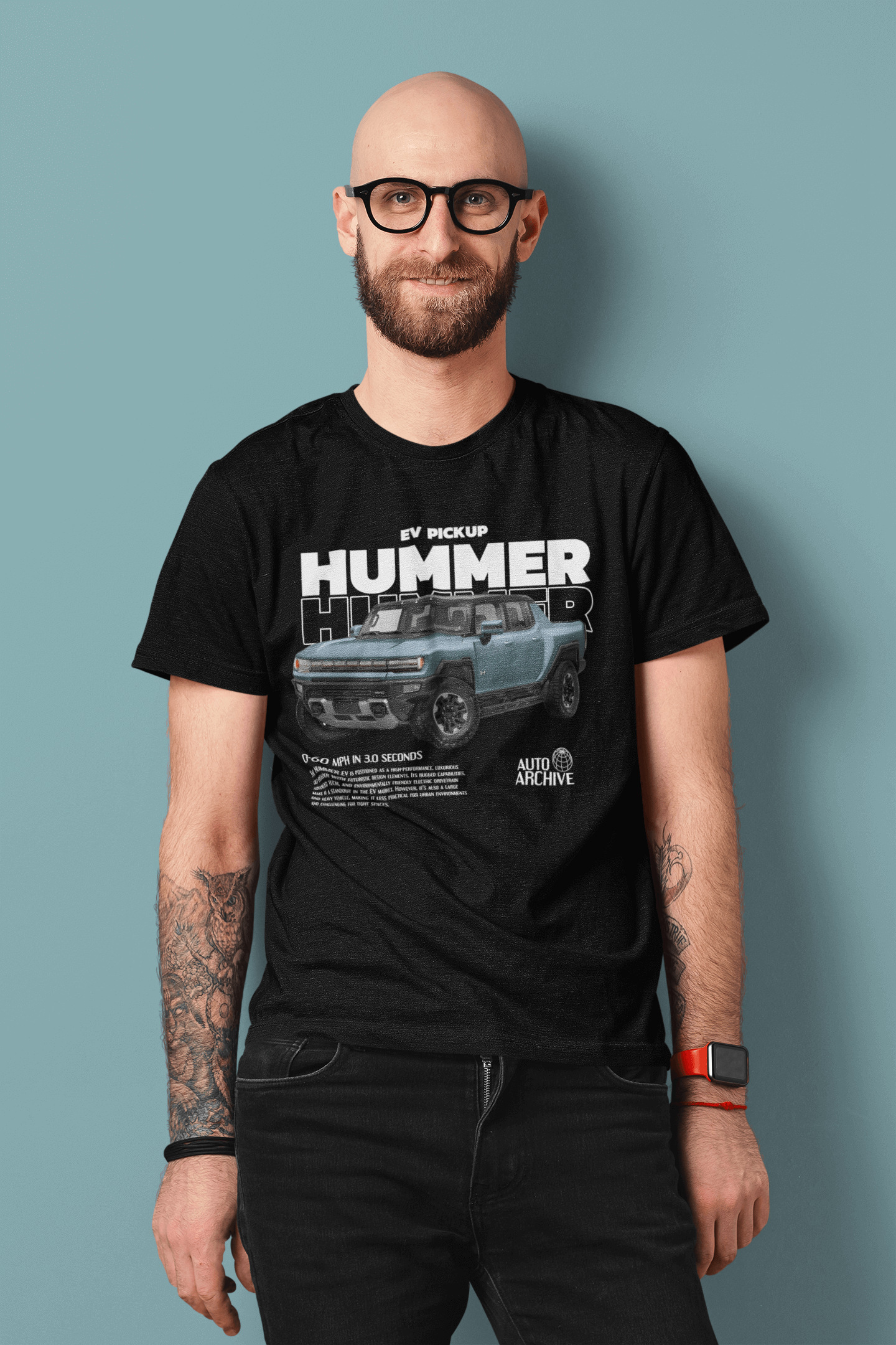 Hummer EV Pickup Graphic T-Shirt — Photo & Poster Layout