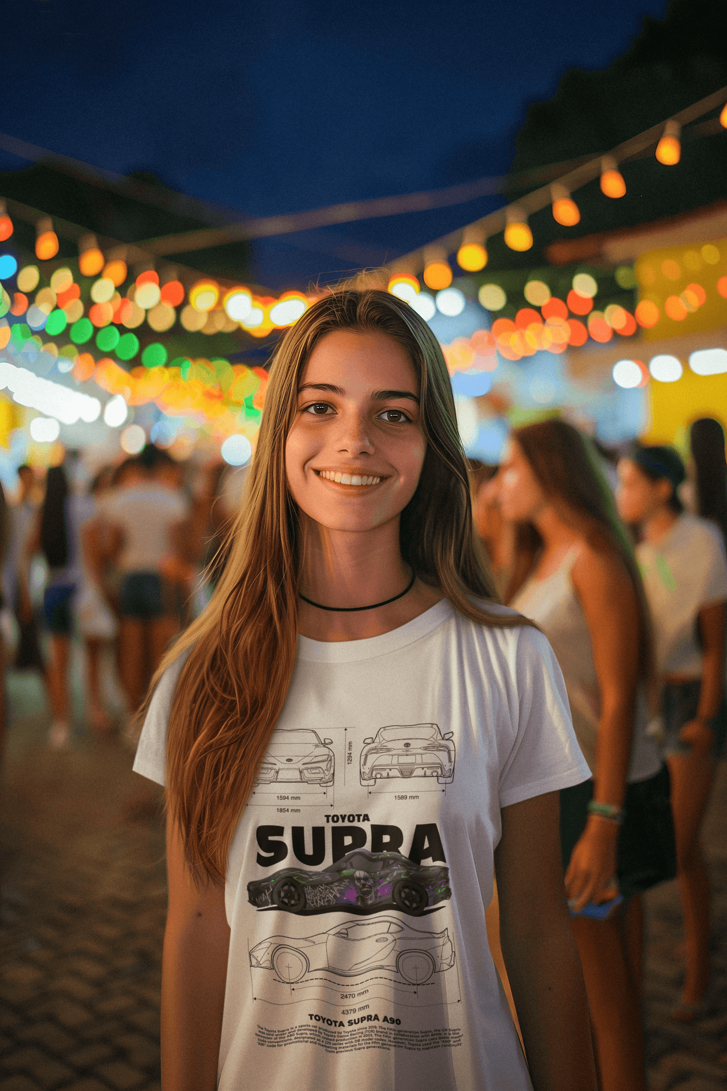 Toyota Supra A90 Graphic T-Shirt — Graffiti Street Blueprint