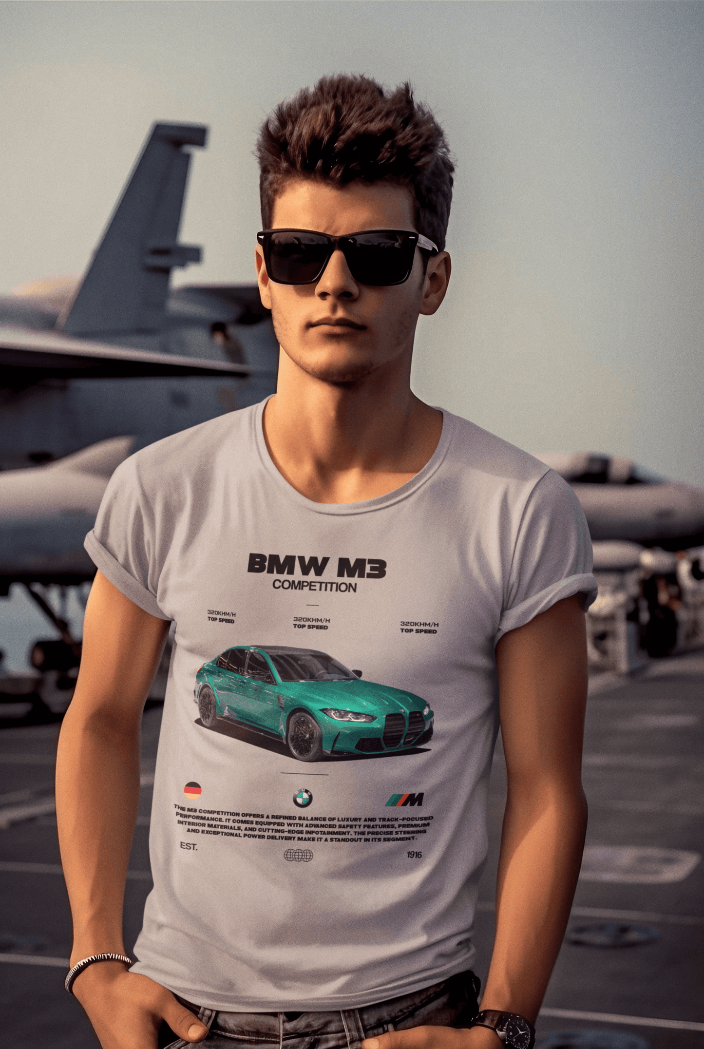 BMW M3 Competition Custom Graphic Tee - Personalized G80 Performance Poster Shirt