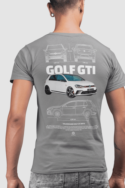 Volkswagen Golf GTI MK7.5 Graphic T-Shirt — White Hot Hatch Blueprint