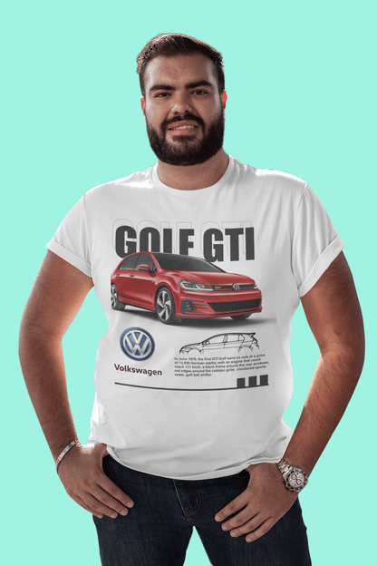 Volkswagen Golf GTI Technical Sketch Graphic Tee - Personalized Hot Hatch Gift