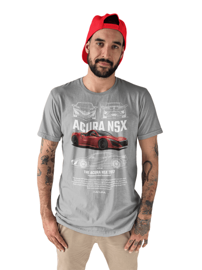 Acura NSX 2017 Graphic T-Shirt — Photo & Line Sketch