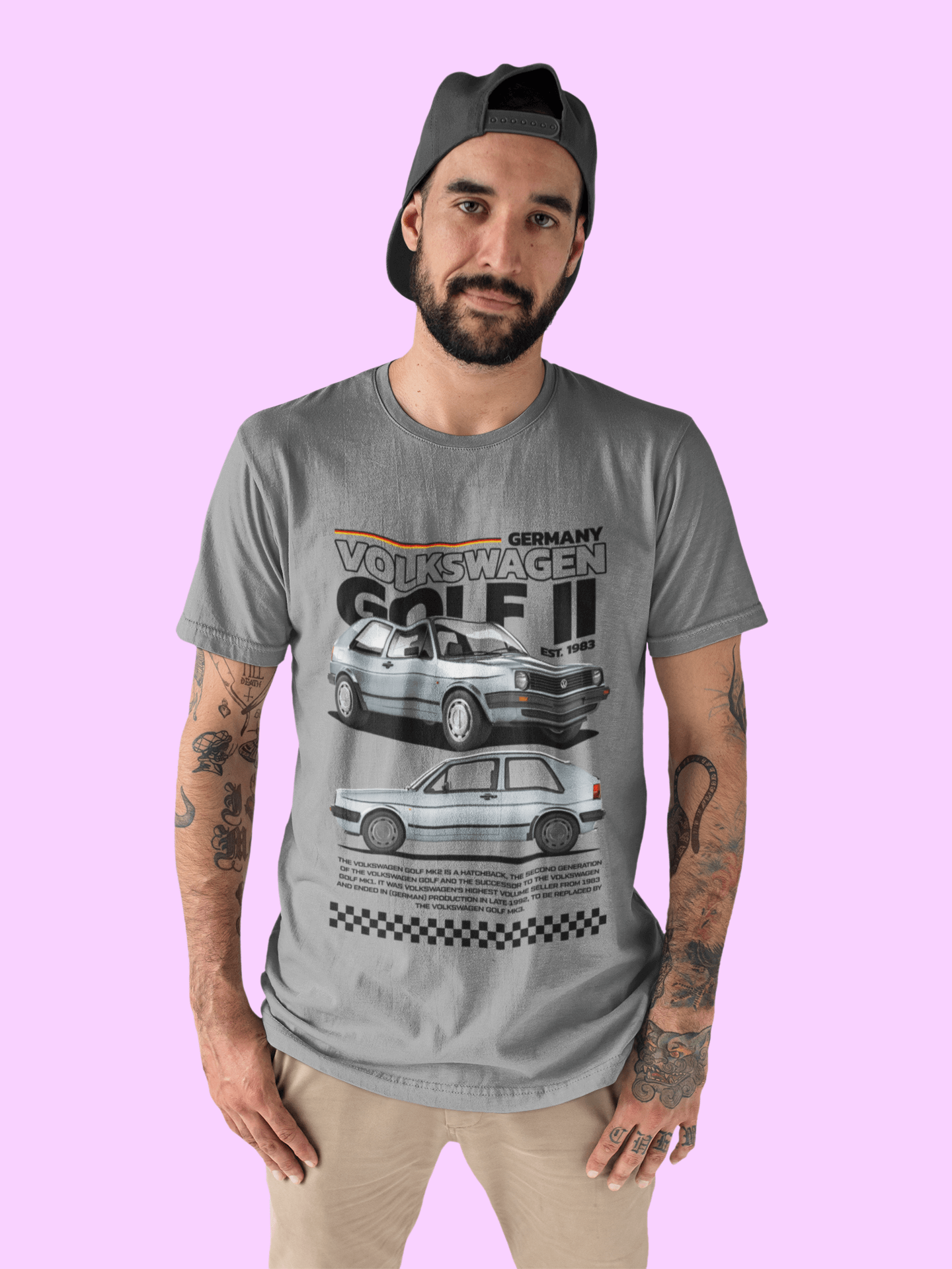 Volkswagen Golf MK2 Graphic T-Shirt — Racing Poster Artwork