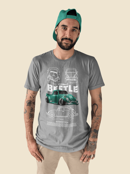 Volkswagen Beetle "Stance" Edition Technical Blueprint Tee - Custom Lowered Air-Cooled Bug Graphic T-Shirt