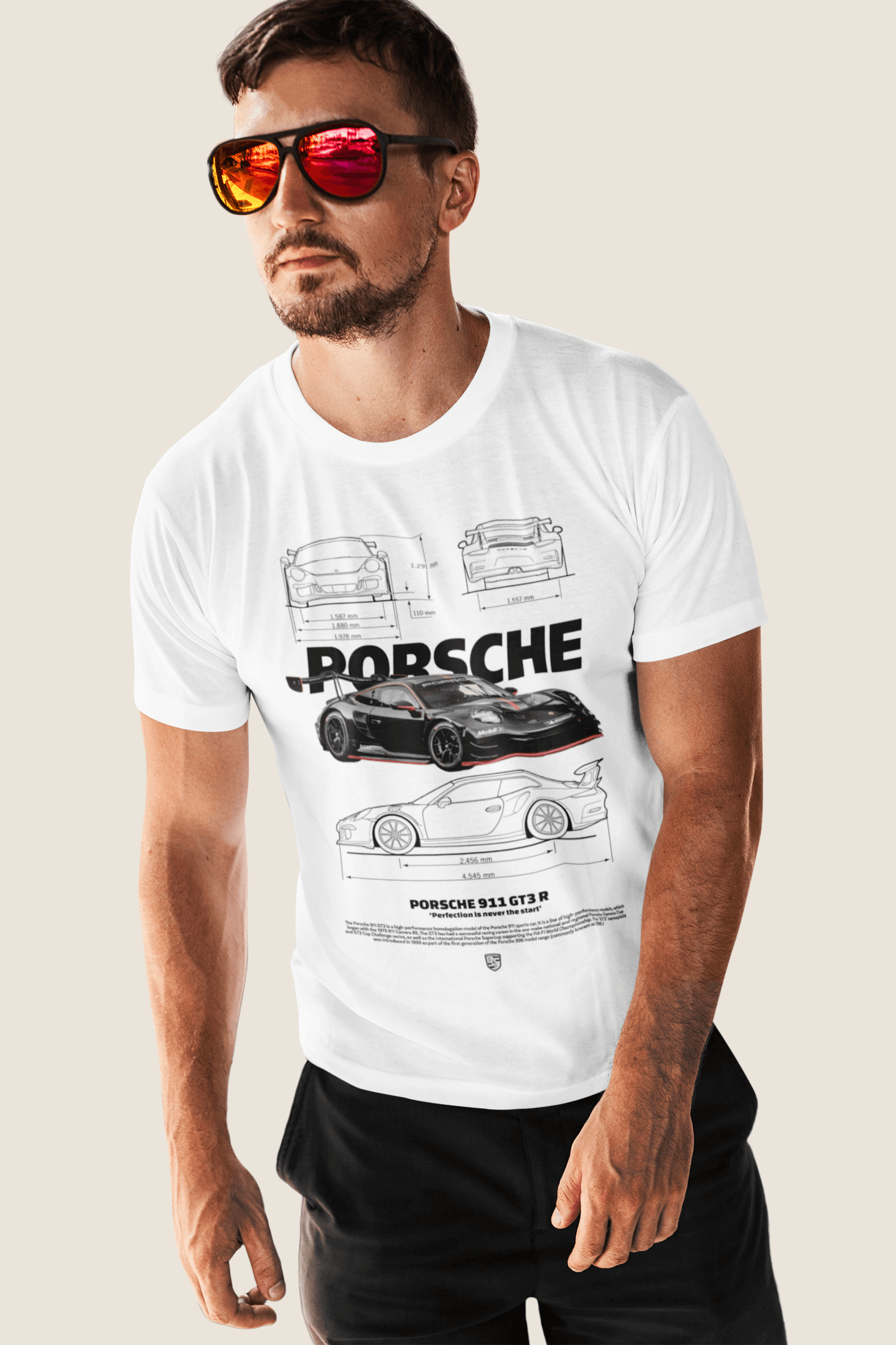 Porsche 911 GT3 R Graphic Tee — Blueprint Specs Poster