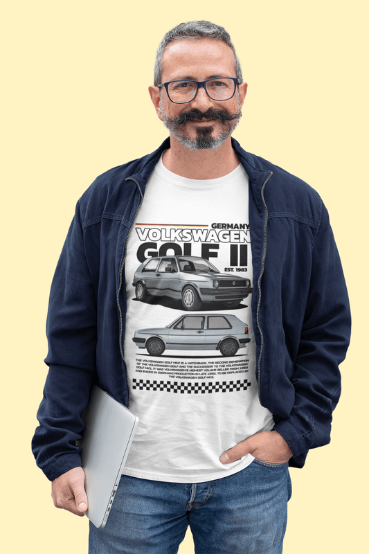 Volkswagen Golf MK2 Graphic T-Shirt — Racing Poster Artwork