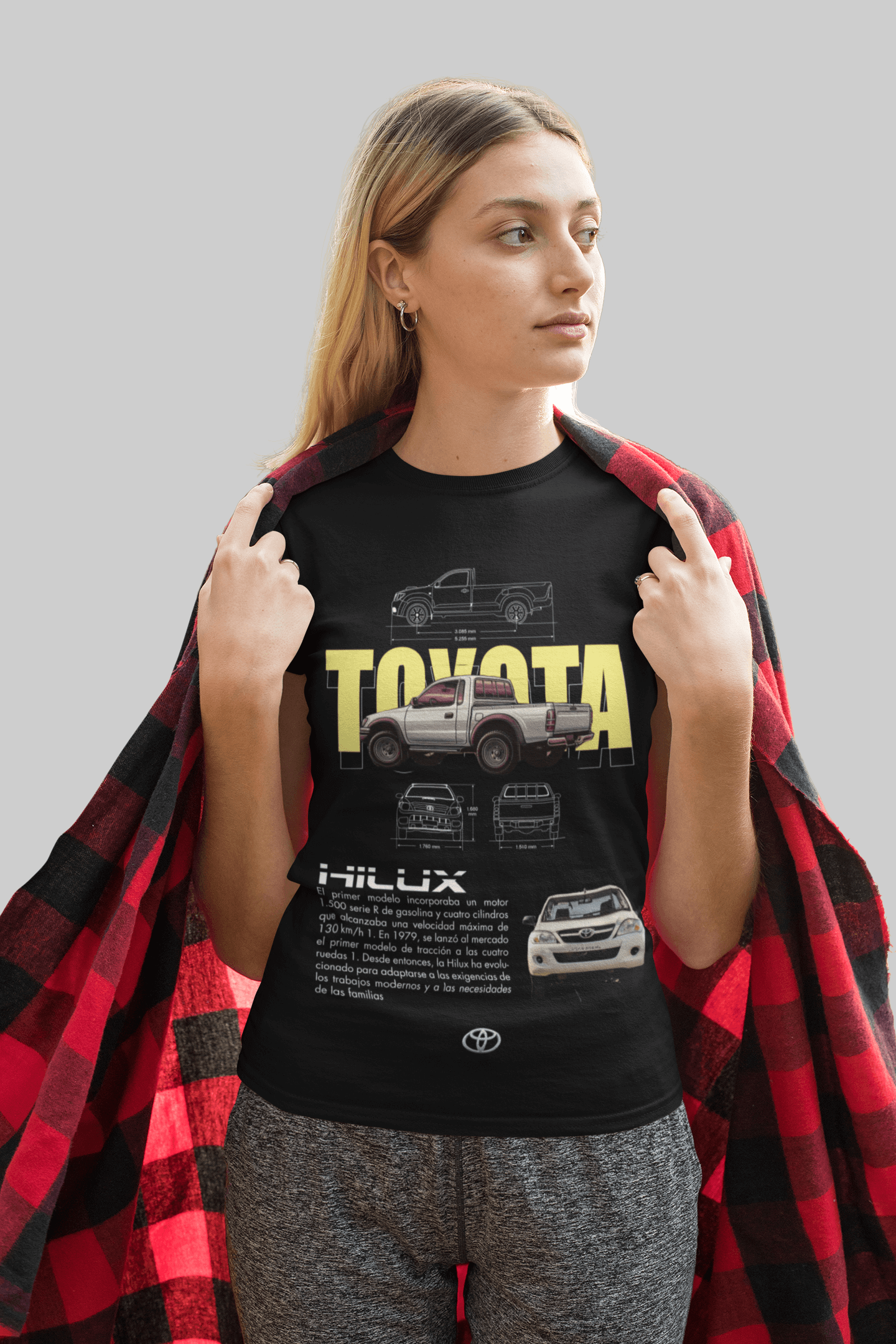 Toyota Hilux Pickup Graphic T-Shirt — Blueprint Style