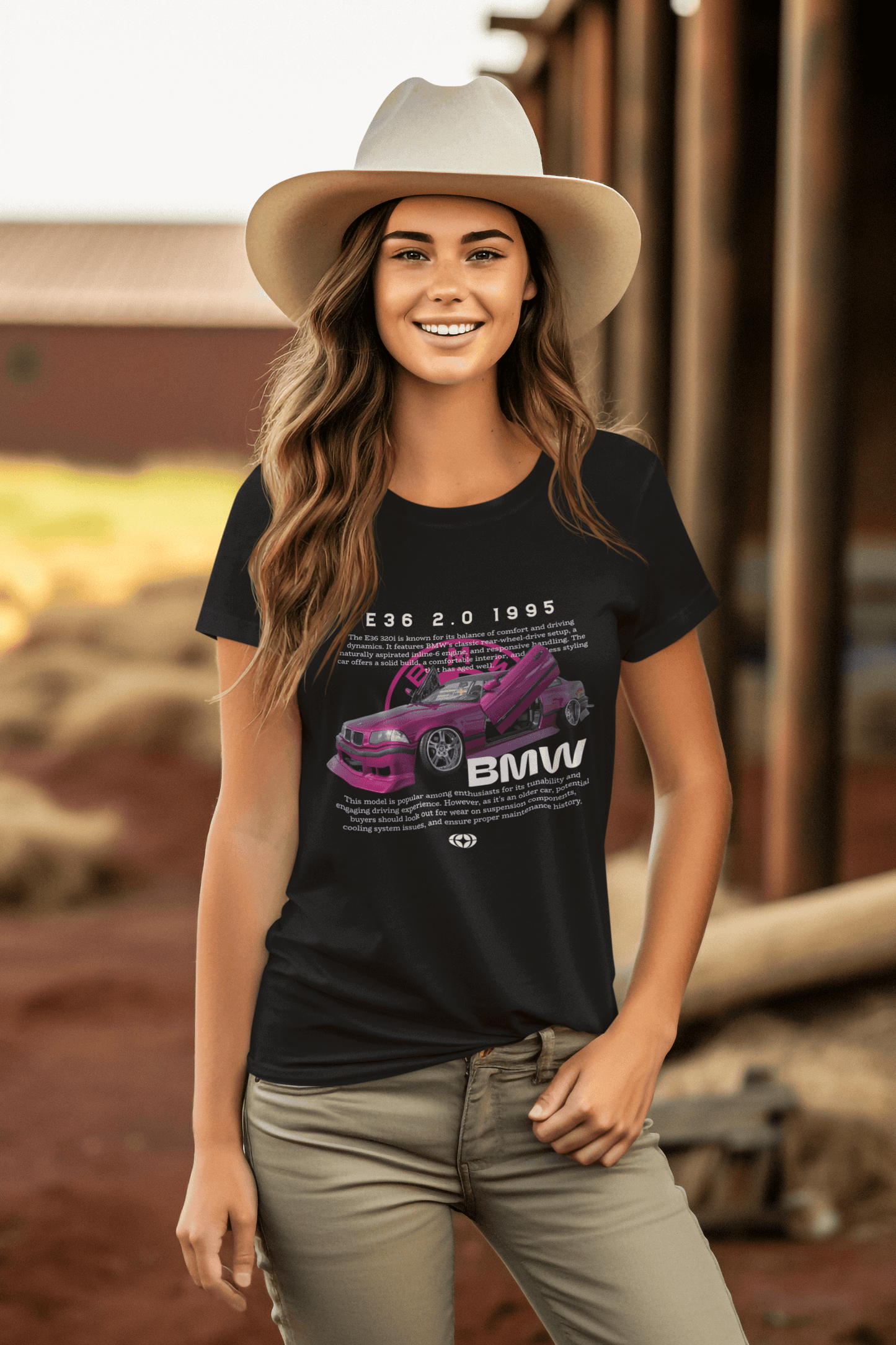 BMW E36 Classic Custom Graphic Tee - Personalized "90s Icon" Technical Blueprint Shirt