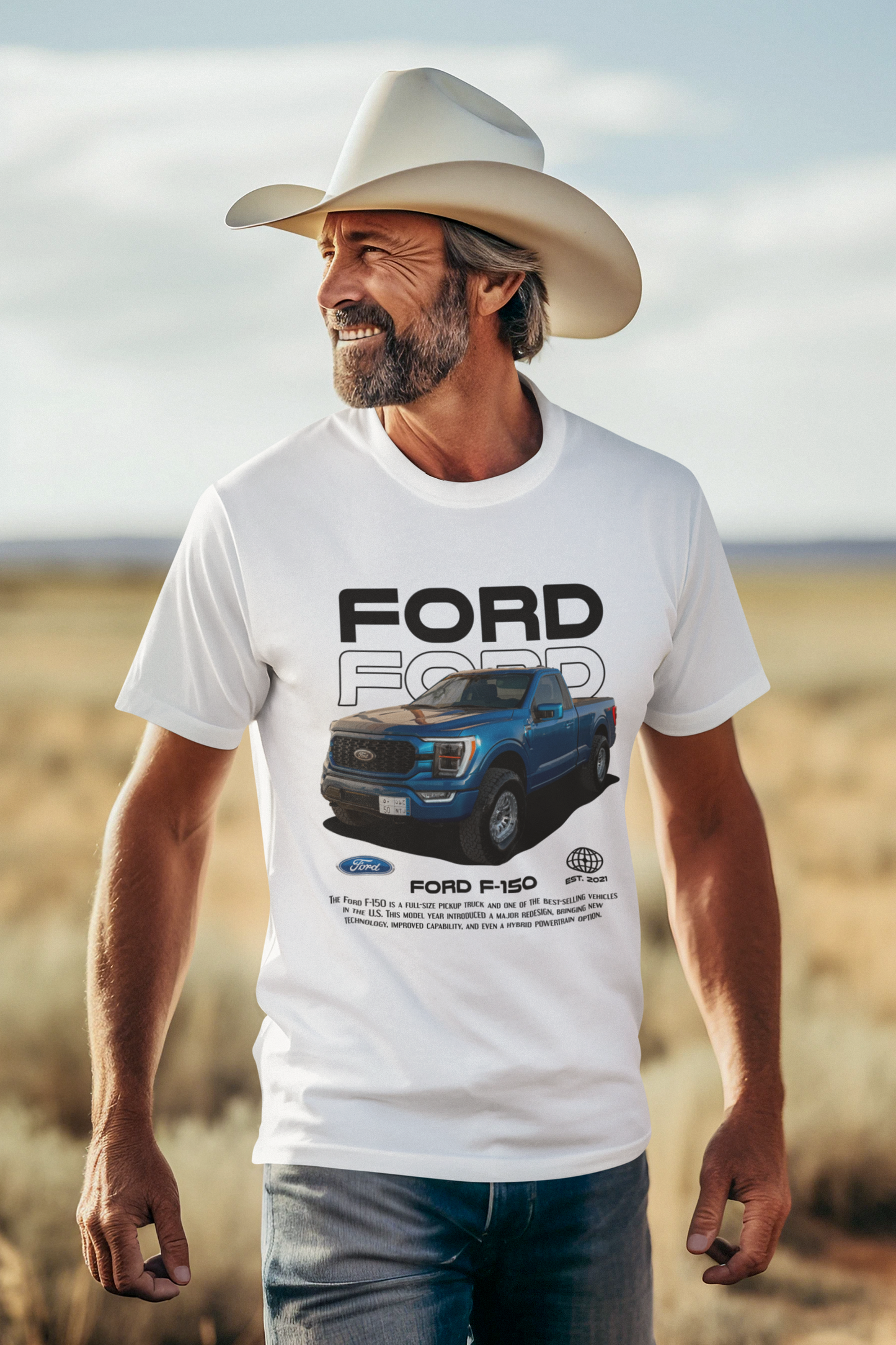 Ford F‑150 Pickup Graphic T‑Shirt — Photo Poster Artwork