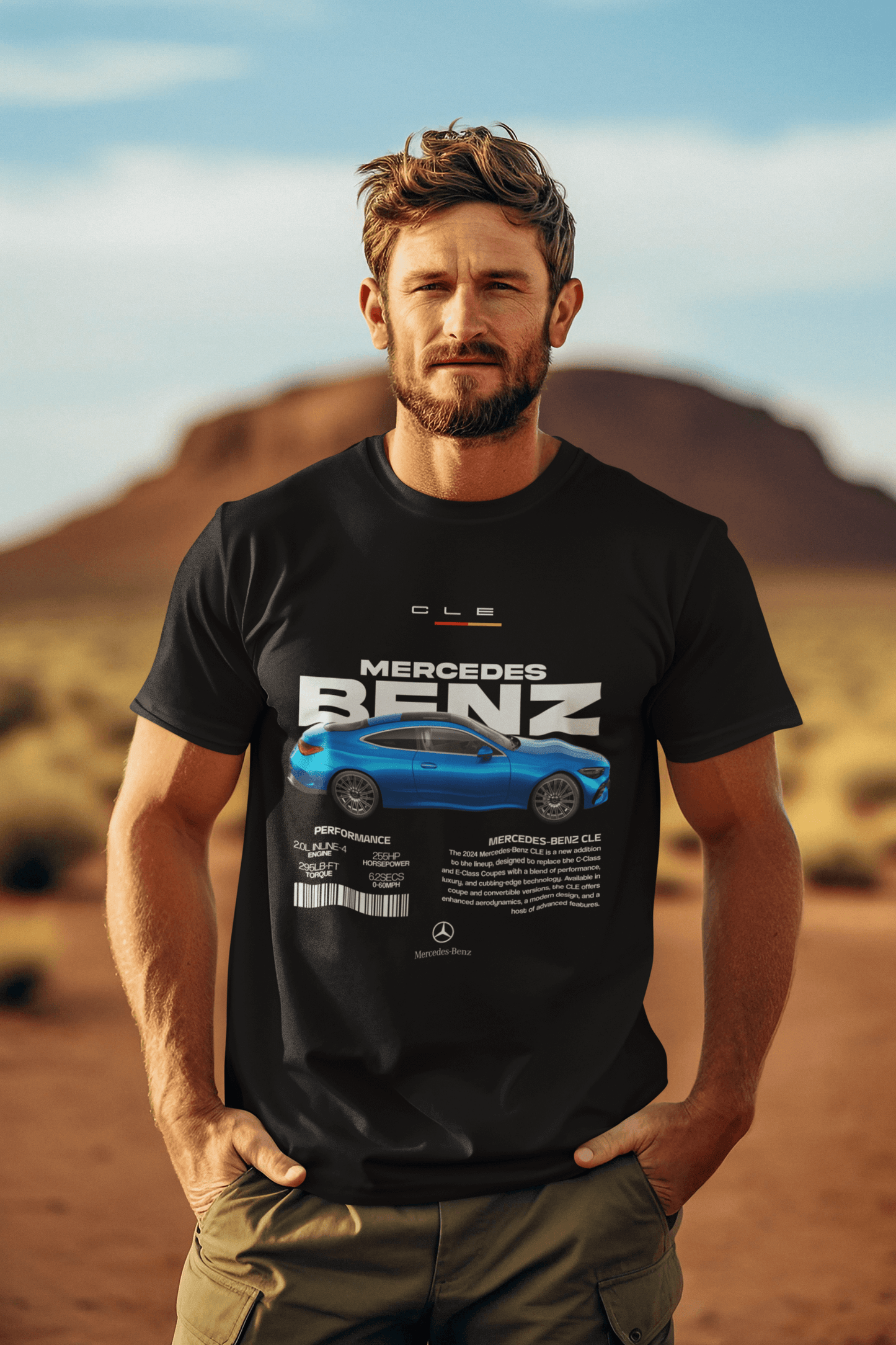Mercedes-Benz CLE Graphic T-Shirt — Photo & Typography